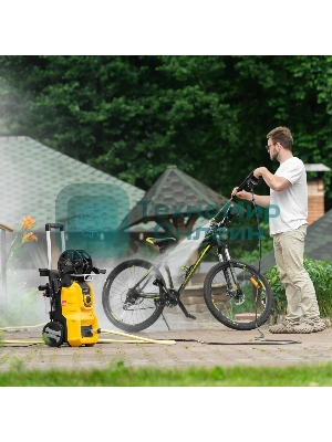 Моечная машина высокого давления Denzel R-180iD, 2000 Вт, 180 бар, 420 л/ч, асинх. двиг., бараб.