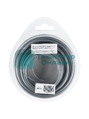 Леска для триммера Denzel армированная алюминием квадратная, 2,0мм х 15м, блистер ALUFLEX