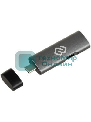 Кард-ридер Digma CR-СU2522-G/серый/SD/TF/micro-SD/micro-SDXC/miсro-SDHC/USB 2.0/USB Type-C/алюминий