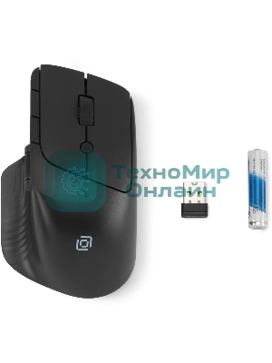 Мышь беспроводная Oklick 501MW черный, 2400 dpi, радиоканал, USB, кнопки - 6
