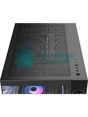 Компьютерный корпус Ocypus Iota C70 BK ARGB ATX/win/black/6 ARGB fans/no PSU/Tempered Glass