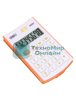 Калькулятор карманный Deli E39217/OR оранжевый 8-разр.