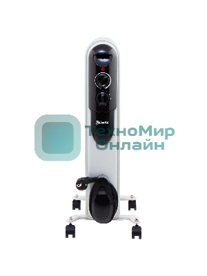 Обогреватель масляный MTX OCH-1500, белый, 1500 Вт, 15 м2, термостат