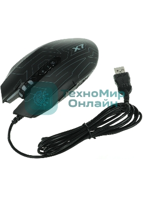 Мышь проводная A4Tech X77 черный, 2400 dpi, USB, кнопки - 8