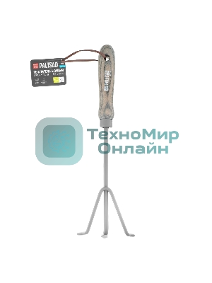 Рыхлитель трехзубый Palisad LUXE 100х345 мм, стальной, рукоятка из ясеня