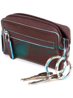 Ключница Piquadro Blue Square PC4216B2/MO, коричневый, натур.кожа