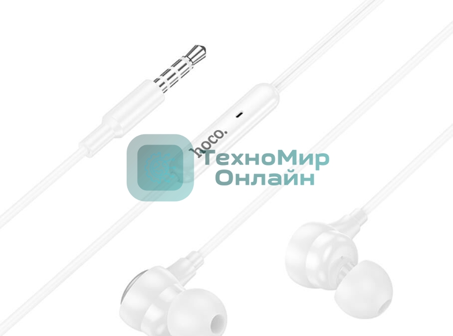 Проводные наушники Hoco M116i белый, внутриканальные