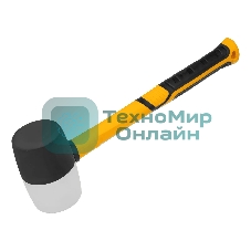 Киянка резиновая Denzel 450 г, черно-белая, фибергласовая рукоятка c TPR покрытием