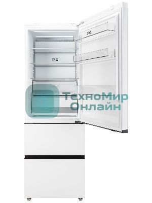 Холодильник DeLonghi DMFS 19PINF BB MATTEO белый трехкамерный 265/140л морозилка снизу, No Frost
