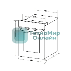 Духовой шкаф электрический встраиваемый HOMSair OES456BK черный