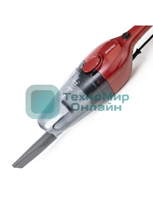 Пылесос вертикальный Centek CT-2565 красный, питание от сети, 200 Вт, уборка сухая, пылесборник 1.2 л