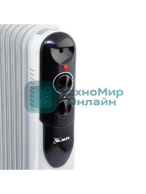 Обогреватель масляный MTX OCH-1500, белый, 1500 Вт, 15 м2, термостат