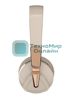 Беспроводные наушники MORE CHOICE HW33 бежевый, накладные, Bluetooth, до 6 ч