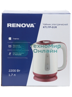 Чайник электрический Renova KT17P-01R Пластик