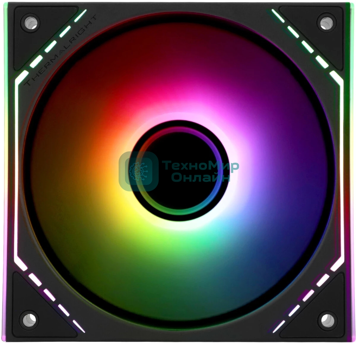 Кулер для корпуса Thermalright TL-M12R-S Reverse (124x120x25mm, 4-pin PWM, ARGB, 34.43CFM, 23.2dBA, 1500RPM, черный)