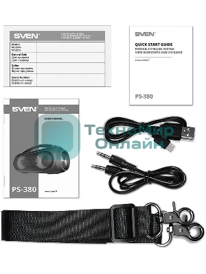 Мобильные колонки SVEN PS-380 2.0 черный