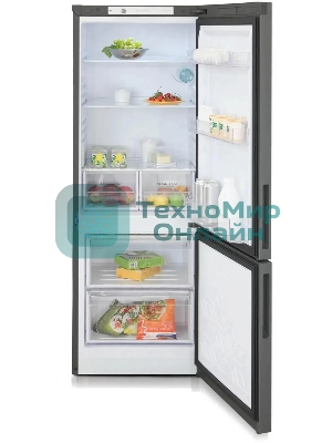 Холодильник Бирюса Б-W6034 графит матовый двухкамерный 210/85л морозилка снизу
