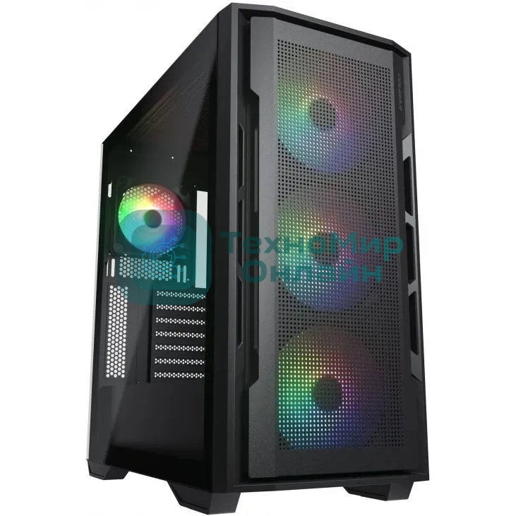 Компьютерный корпус Cougar Uniface X RGB V2 Black, 4x140мм ARGB PWM Fan, ARGB PWM Fan Hub, без БП, E-ATX