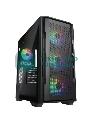 Компьютерный корпус Cougar Uniface X RGB V2 Black, 4x140мм ARGB PWM Fan, ARGB PWM Fan Hub, без БП, E-ATX