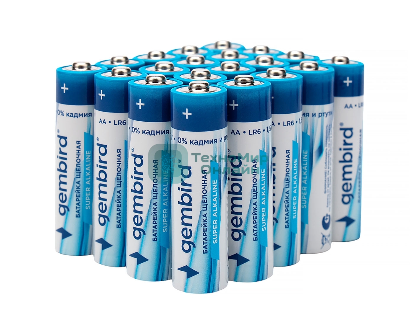 Батарейки щелочные/алкалиновые Gembird Gb-LR03-20B, тип AAA, 20шт, коробка