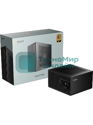 Блок питания 750W Ocypus Iota P750 (ATX, 80 PLUS Gold, APFC, 20+4 pin, 120мм fan, PCI-E 6+2Px3, 8xSATA) (Iota-P750-G1FFBK024X-EU)