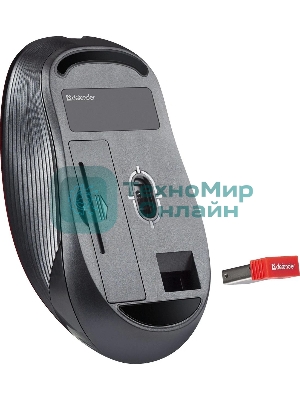 Мышь беспроводная Defender Gassa MM-105 черный, 1600 dpi, радиоканал, USB, кнопки - 6