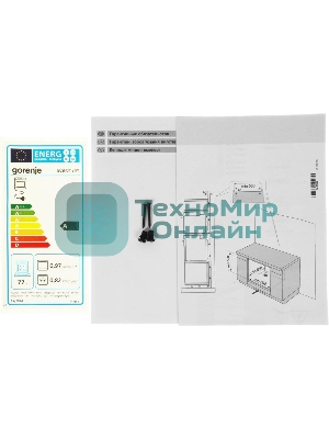 Электрическая духовка Gorenje BOS67371SYW 60 см, 77 л, Коллекция: Simplicity, Очистка паром AquaClean, 12 режимов, белый