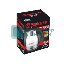 Чайник электрический Sakura SA-2727SBK (1.8) стекл подсв