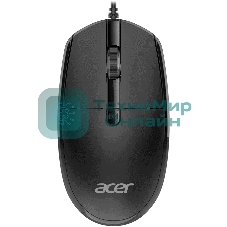 Мышь проводная Acer OMW401 черный, 2000 dpi, USB, кнопки - 4