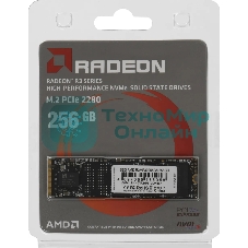 Накопитель SSD AMD Radeon R3MP30256G8, 256Gb, PCIe 3.0 x4, M.2 2280, NVMe, R/W 2000/1300