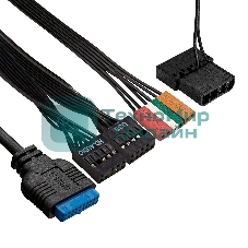 Компьютерный корпус Minitower ExeGate mEVO-9302-RGb-700W-12 (mATX, БП 700NPX с вент. 12см, 2хUSB+1хUSB 3.0, HD аудио, черный с RGb подсветкой)