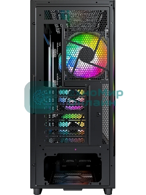 Компьютерный корпус Montech X5 черный без БП ATX 4x120мм 1xUSB2.0 1xUSB3.0 audio bott PSU