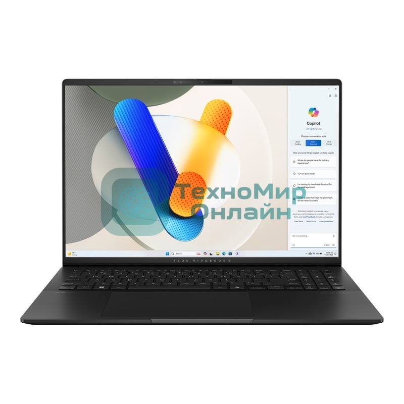 Ноутбук ASUS Vivobook S16 OLED S5606CA-RI075 черный Intel Core Ultra 7 255H 4400MHz/16