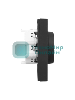 Розетка 2-м EKF UP1-SOB-210 СП Эпика 16А с заземл. без защ. шторок с рамкой механизм черный