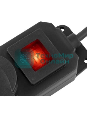 Сетевой фильтр Buro 300MDP-3-B 3 м, 3 розетки, черный, коробка