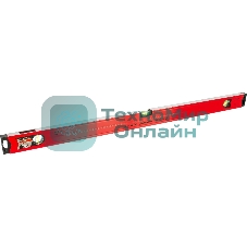 Уровень алюминиевый Matrix магнитный, 1000 мм, фрезерованный, 3 глазка, усиленный