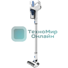Пылесос вертикальный Coolfort CF-3006 белый/голубой, питание от аккумулятора, 130 вт, уборка сухая, пылесборник 0.5 л, работа от АКБ max 30 мин.