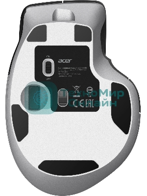 Мышь беспроводная Acer OMR405 черный, 4800 dpi, радиоканал, Bluetooth, USB, кнопки - 8