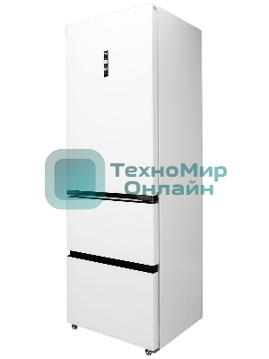 Холодильник DeLonghi DMFS 19PINF BB MATTEO белый трехкамерный 265/140л морозилка снизу, No Frost