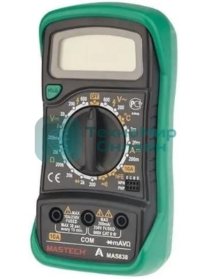 Мультиметр портативный Mastech MAS838, ручной 13-2008