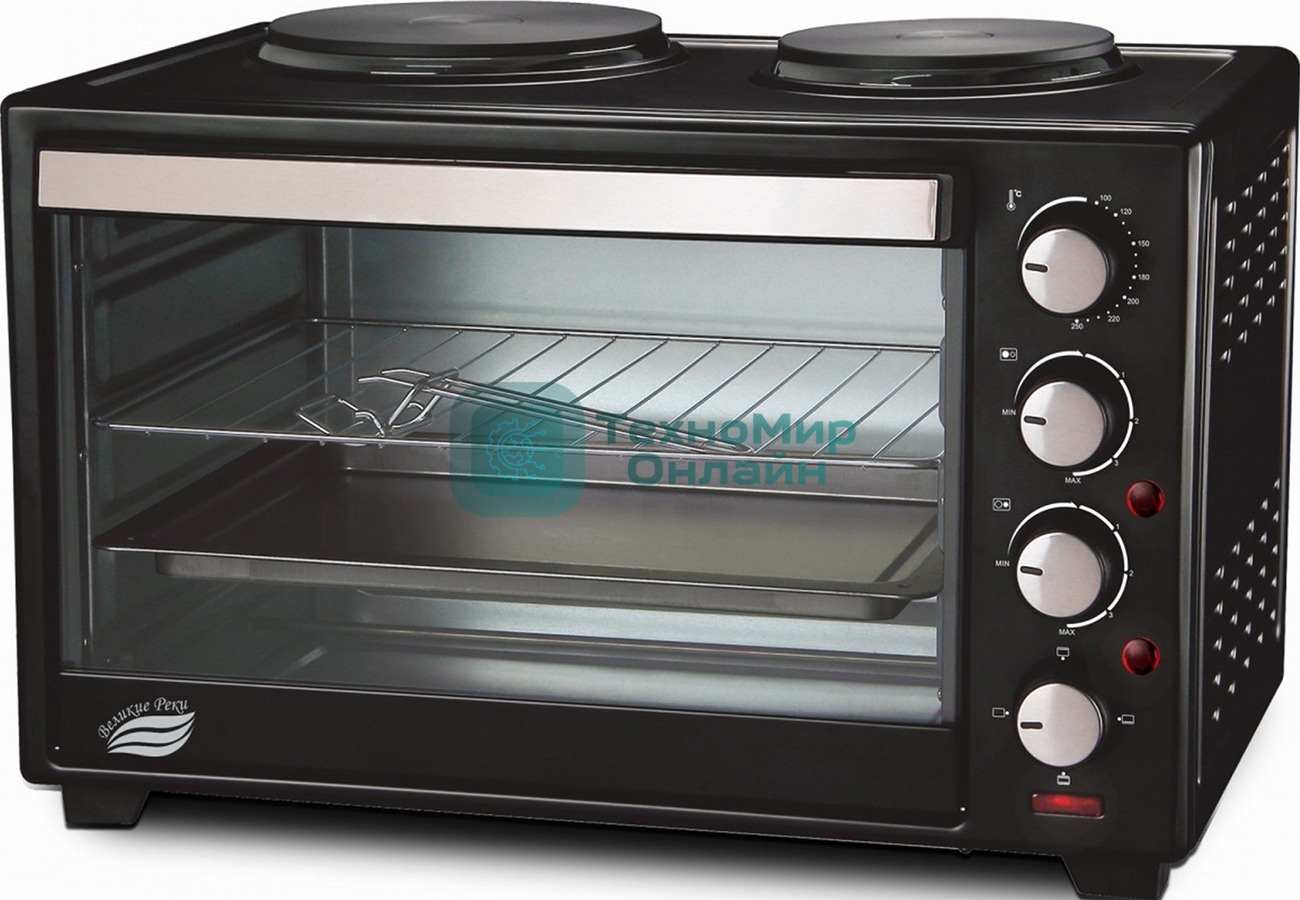 Мини-печь Великие Реки Днепр-2, мощность 3300 Вт, 2 конфорки, 30 л, 2 противня