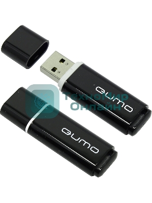 Флешка USB QUMO 8Gb, Optiva 02 Black QM8GUD-OP2 черный