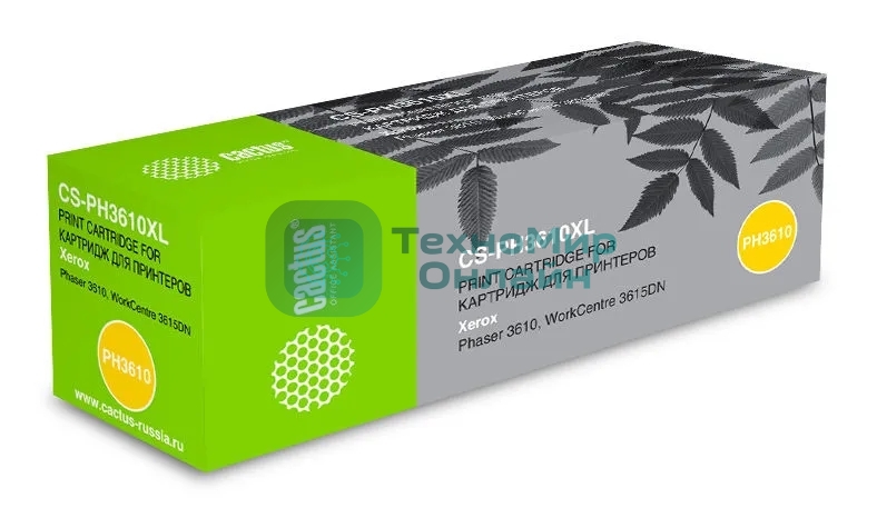 Картридж лазерный Cactus CS-PH3610XL (106R02732) черный (25300 стр.) для Xerox Ph 3610/WC 3615DN