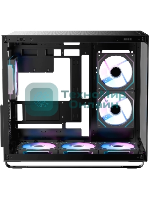 Компьютерный корпус Ocypus Iota C70 BK ARGB ATX/win/black/6 ARGB fans/no PSU/Tempered Glass