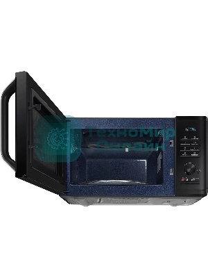 Микроволновая печь Samsung MG23K3575AK черный, 23 л, 800 Вт, переключатели - кнопки, поворотный механизм