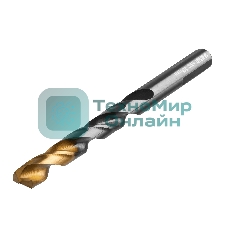 Сверло по металлу Denzel 10 мм, HSS-Tin, Golden Tip, 8 шт.