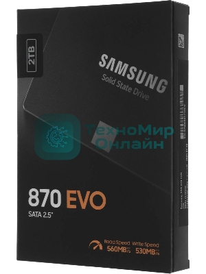 Накопитель SSD Samsung 870 EVO, 2Tb, SATA III, 2.5