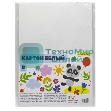 Картон белый Silwerhof Веселая панда немелованная, 8 лист., 1цв., 230г/м2, 1 дизайн