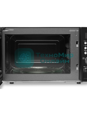 Микроволновая печь Hyundai HYM-D3033 черный, 20 л, 700 Вт, переключатели - кнопки, электронный поворотный механизм