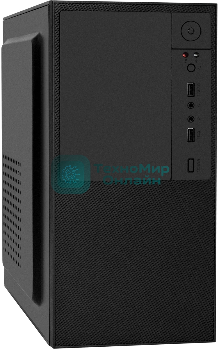 Компьютерный корпус Minitower ExeGate BAA-308-UNS400 (mATX, БП UNS400 с вент. 12см, 2хUSB, HD Audio, черный)